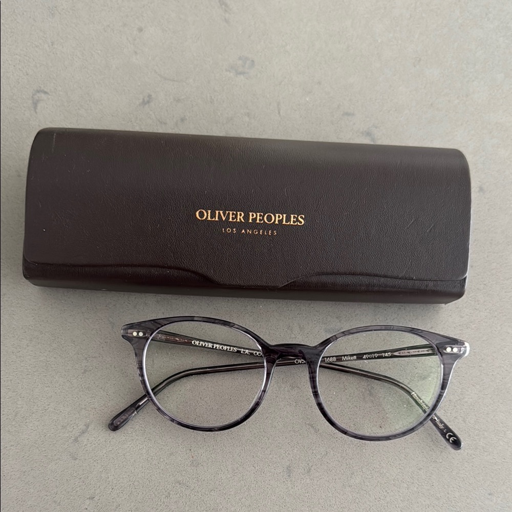 Oliver Peoples Gray Round Glasses